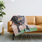 Vivid Bison Throw Blanket Gallery Image 1