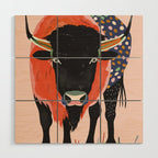 Vivid Bison Wood Wall Art Gallery Image 1