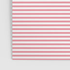 Ultra Fine Stripe Narrow Pinstripe Pattern in Cottage Pink and White Poster Gallery Image 3