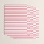 Ultra Fine Stripe Narrow Pinstripe Pattern in Cottage Pink and White Wrapping Paper Gallery Image 3