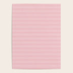Ultra Fine Stripe Narrow Pinstripe Pattern in Cottage Pink and White Poster Gallery Image 4