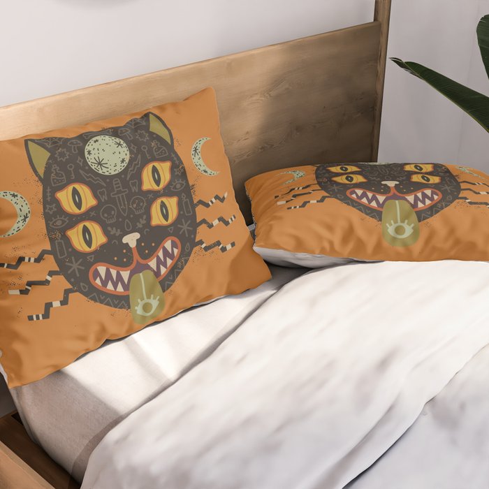 Spooky Cat Pillow Sham Gallery Image 2