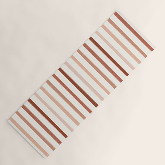 terra cotta stripes  Yoga Mat Gallery Image 1