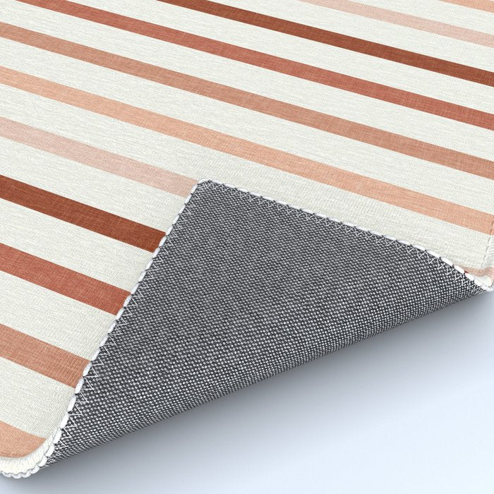 terra cotta stripes  Rug Gallery Image 4
