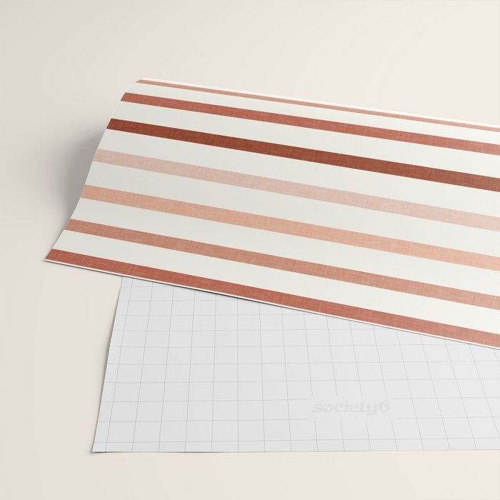 terra cotta stripes  Wrapping Paper Gallery Image 2