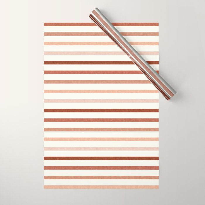 terra cotta stripes  Wrapping Paper Gallery Image 1