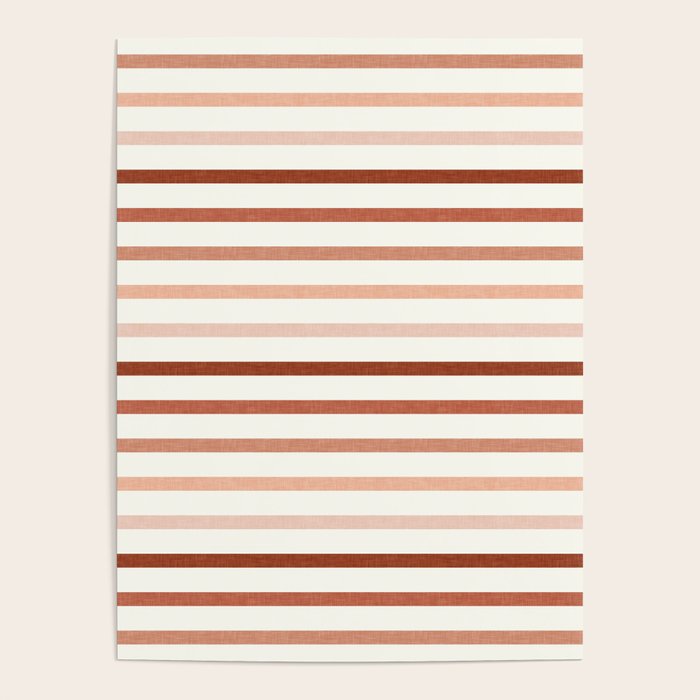 terra cotta stripes  Poster Gallery Image 4