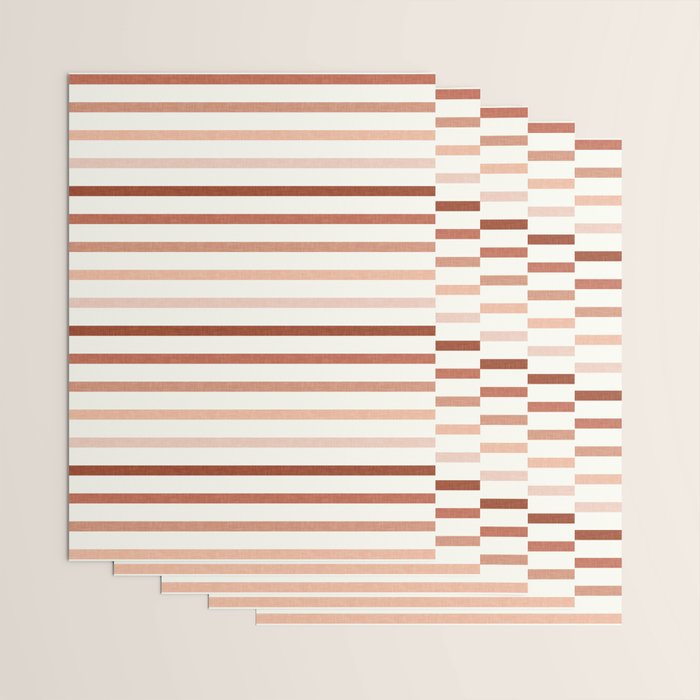 terra cotta stripes  Wrapping Paper Gallery Image 3
