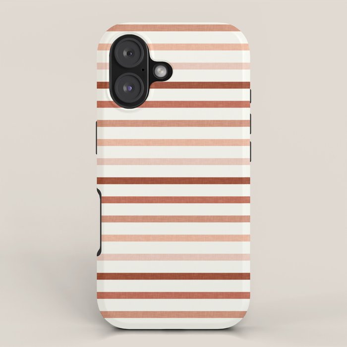 terra cotta stripes  iPhone Case Gallery Image 1