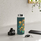 Bird in mid-century garden Water Bottle Gallery Image 4