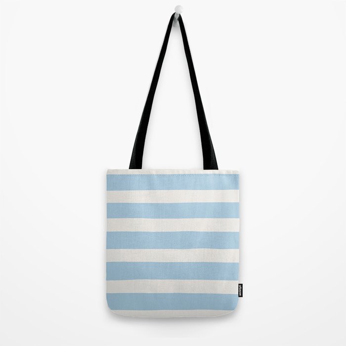 Thick Stripes Baby Blue Tote Bag Gallery Image 2