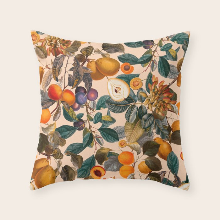 Vintage Fruit Pattern IX Throw Pillow Gallery Image 6