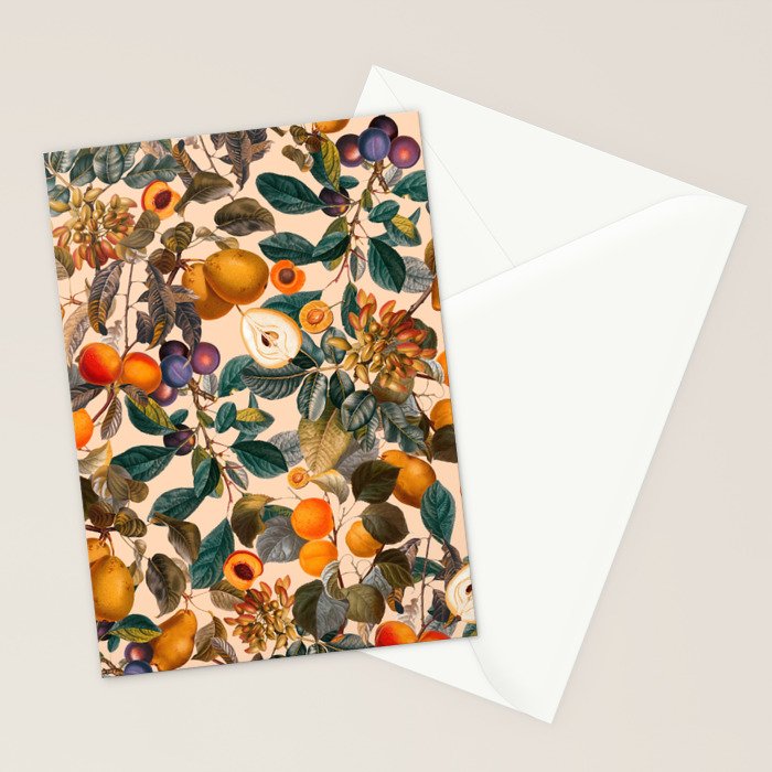 Vintage Fruit Pattern IX Stationery Card Gallery Image 2