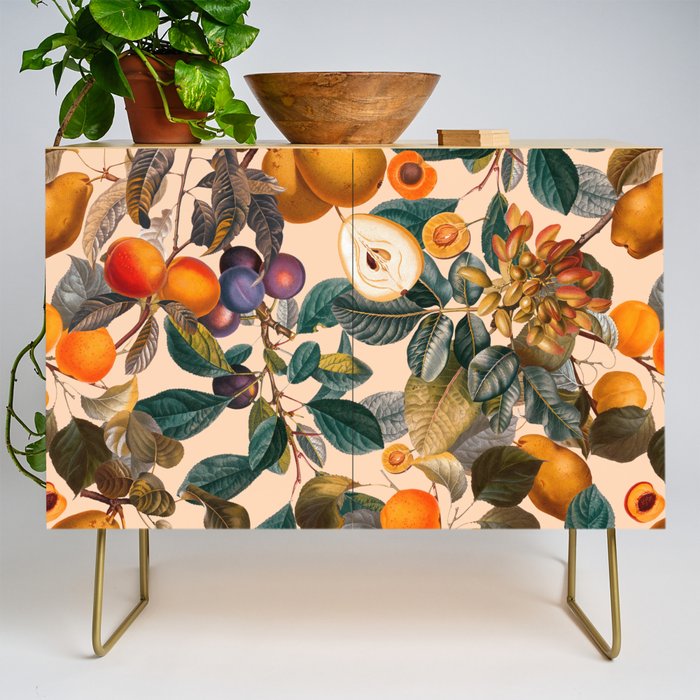 Vintage Fruit Pattern IX Credenza Gallery Image 1