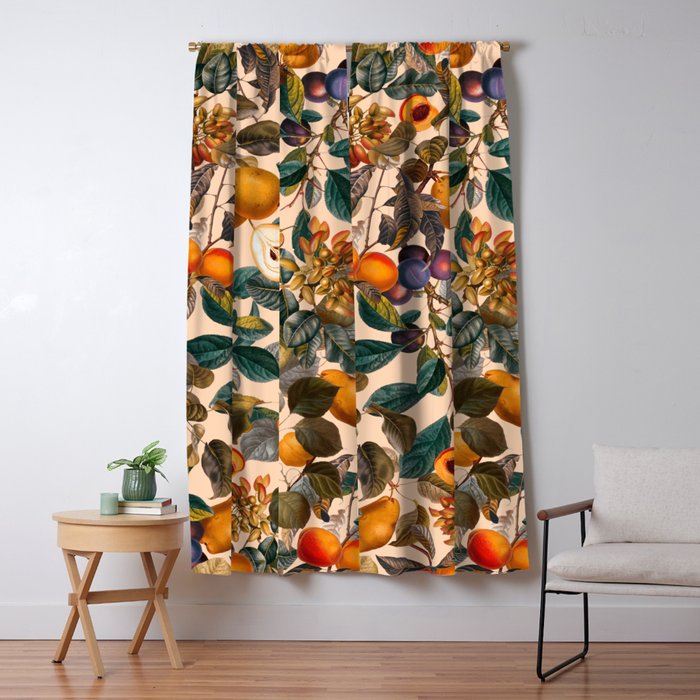 Vintage Fruit Pattern IX Window Curtain Gallery Image 5