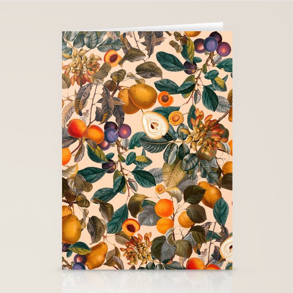 Vintage Fruit Pattern IX Stationery Card Gallery Image 2