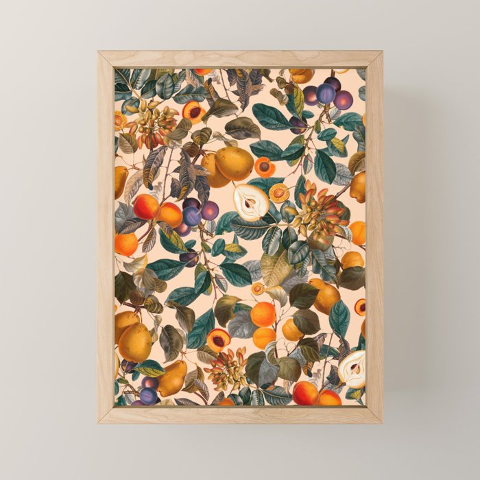 Vintage Fruit Pattern IX Mini Art Print Gallery Image 1