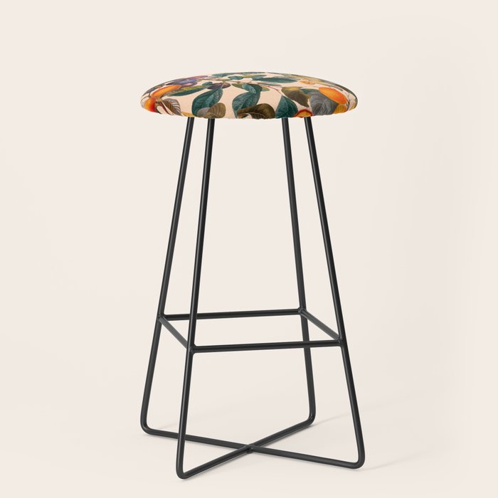 Vintage Fruit Pattern IX Stool Gallery Image 1