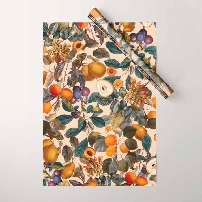 Vintage Fruit Pattern IX Wrapping Paper Gallery Image 1