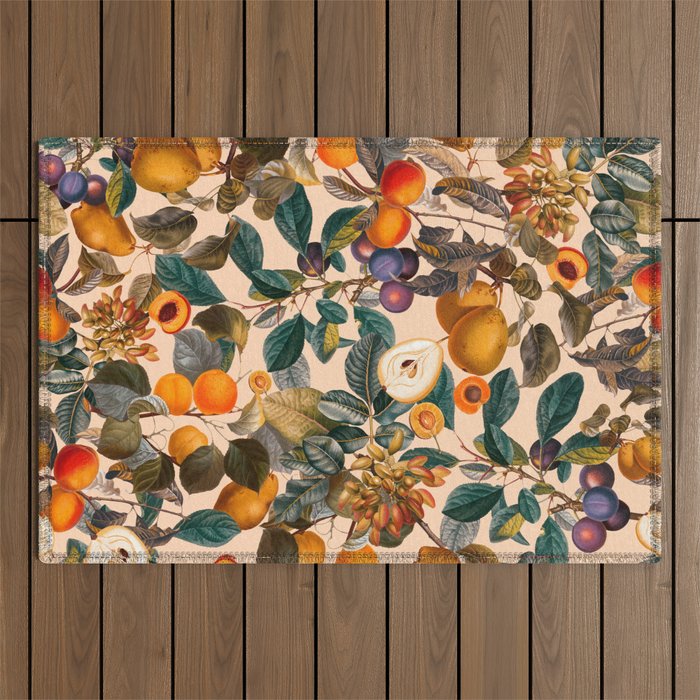 Vintage Fruit Pattern IX Outdoor Rug Gallery Image 1