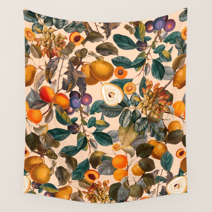 Vintage Fruit Pattern IX Wall Tapestry Gallery Image 4