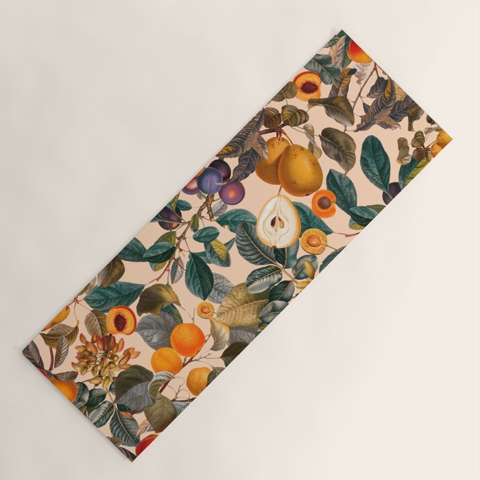 Vintage Fruit Pattern IX Yoga Mat Gallery Image 1