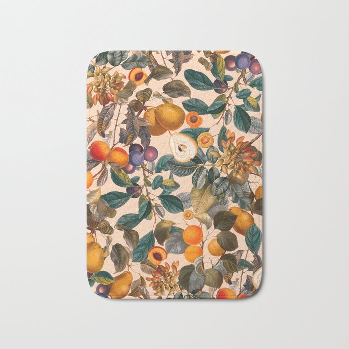 Vintage Fruit Pattern IX Bath Mat Gallery Image 1