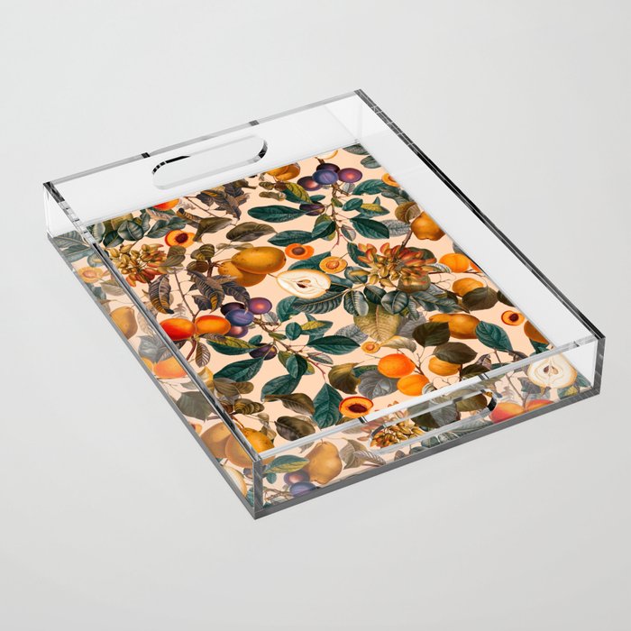 Vintage Fruit Pattern IX Acrylic Tray Gallery Image 1