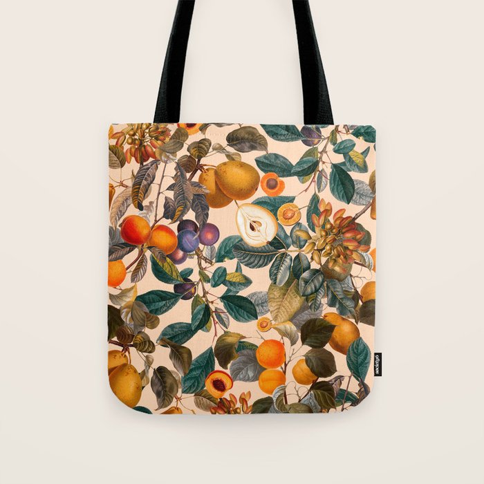 Vintage Fruit Pattern IX Tote Bag Gallery Image 1