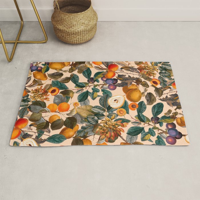 Vintage Fruit Pattern IX Rug Gallery Image 1