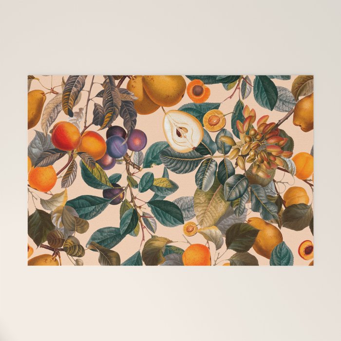 Vintage Fruit Pattern IX Welcome Mat Gallery Image 1