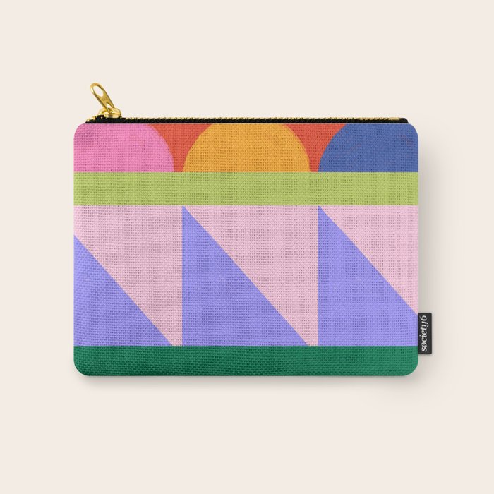 Folk Art Color Block  Carry All Pouch Gallery Image 1