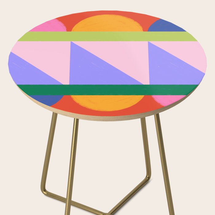 Folk Art Color Block  Side Table Gallery Image 2