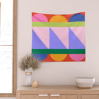 Folk Art Color Block  Wall Tapestry Gallery Image 2