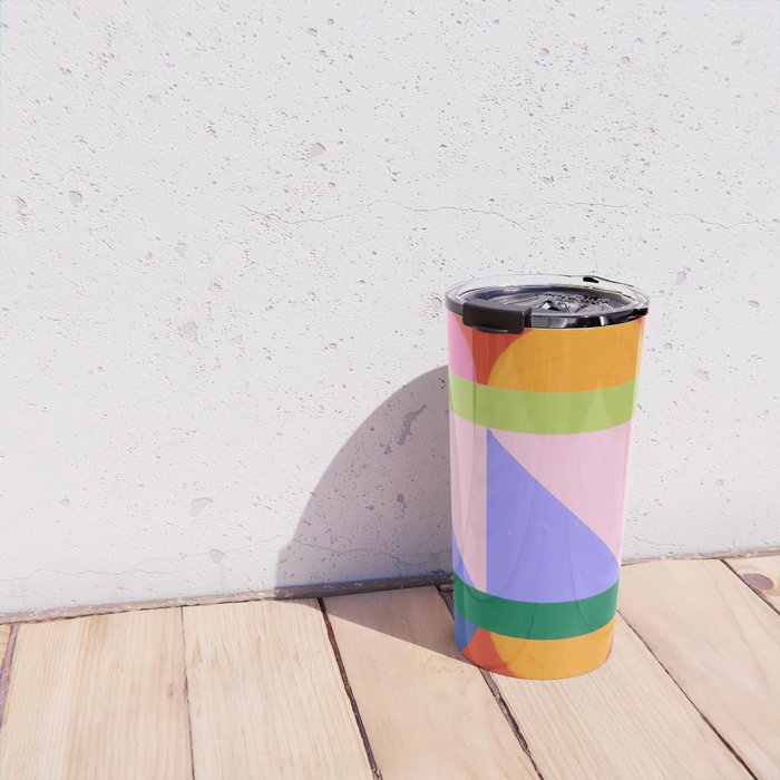Folk Art Color Block  Travel Mug Gallery Image 4