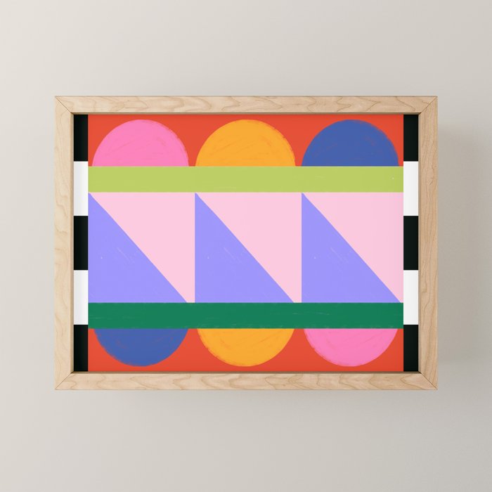 Folk Art Color Block  Mini Art Print Gallery Image 1