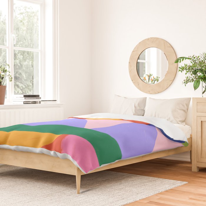 Folk Art Color Block  Duvet Cover Gallery Image 2