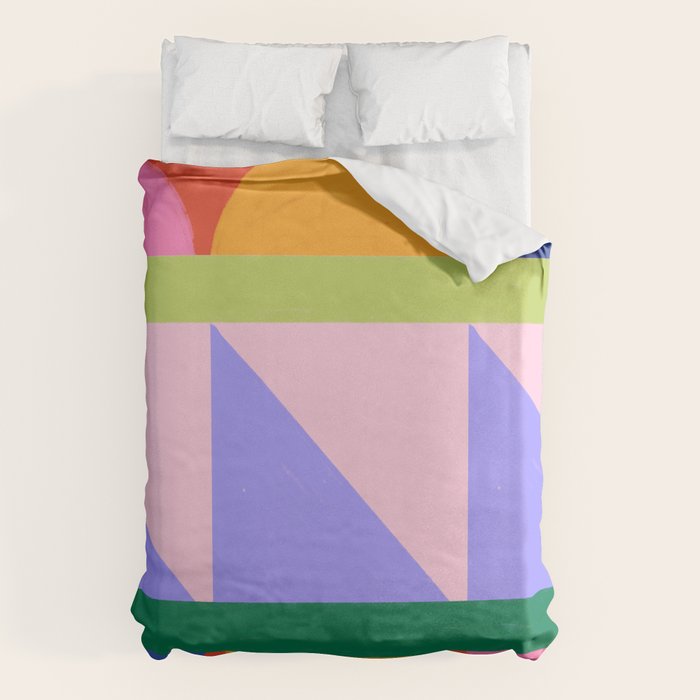 Folk Art Color Block  Duvet Cover Gallery Image 6
