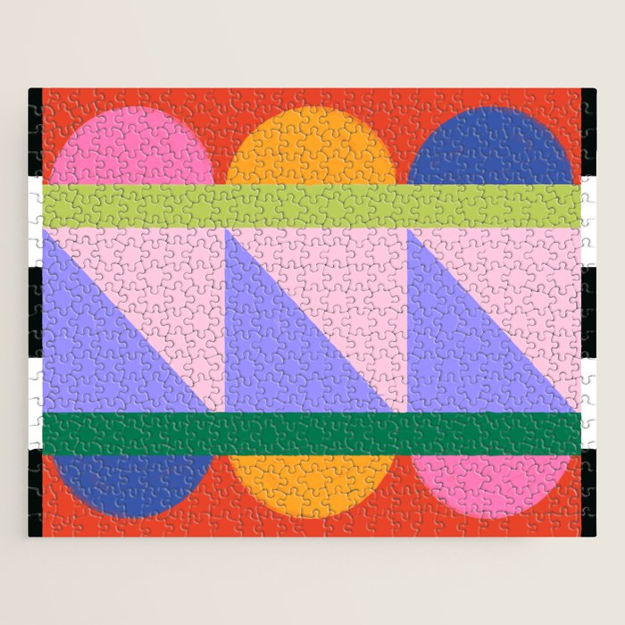 Folk Art Color Block  Jigsaw Puzzle Gallery Image 1