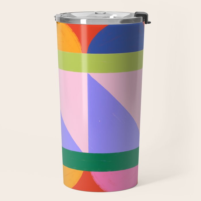 Folk Art Color Block  Travel Mug Gallery Image 2