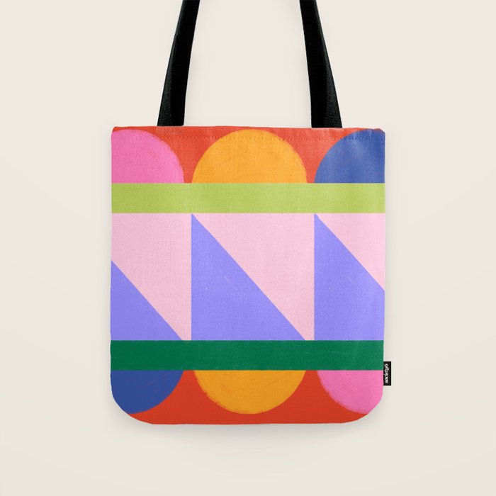 Folk Art Color Block  Tote Bag Gallery Image 1