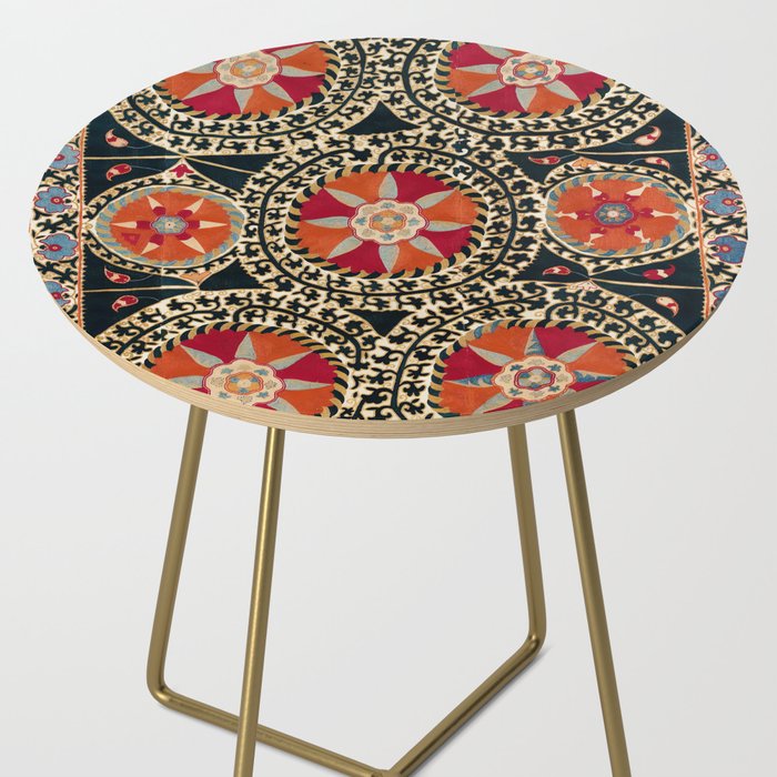 Katti Kurgan Suzani Uzbekistan Embroidery Print Side Table Gallery Image 2