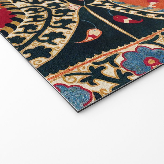 Katti Kurgan Suzani Uzbekistan Embroidery Print Welcome Mat Gallery Image 2