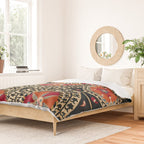 Katti Kurgan Suzani Uzbekistan Embroidery Print Duvet Cover Gallery Image 2