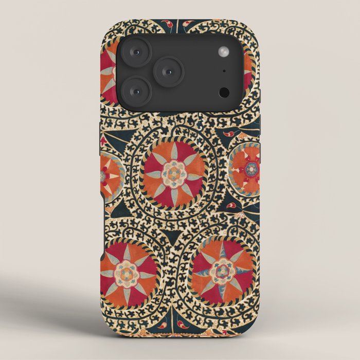 Katti Kurgan Suzani Uzbekistan Embroidery Print iPhone Case Gallery Image 3
