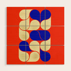 Mid-century geometric shapes-no10 Wood Wall Art Gallery Image 1