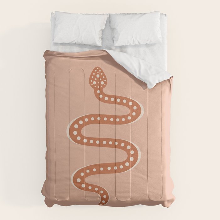 Minimal Snake - Coral & Pink Comforter Gallery Image 6