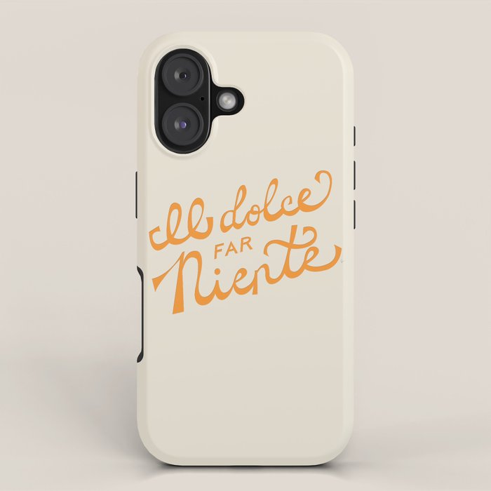 Il dolce far niente (The sweetness of doing nothing) - Orange iPhone Case Gallery Image 1