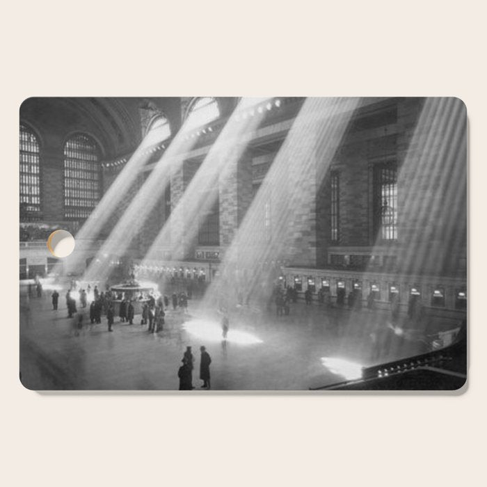 New York Grand Central Train Station Terminal Black and White Photography Print Cutting Board Gallery Image 1