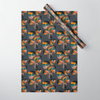 Cat and Plant 11 (Black Cats) Wrapping Paper Gallery Image 1